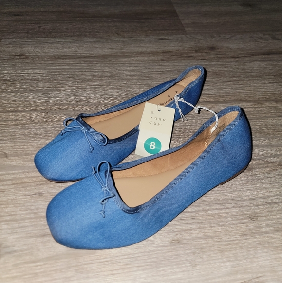 A New Day | Womens Baby Blue Flats - Picture 3 of 5